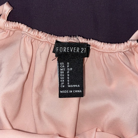 Forever 21 Pink Silky Satin Tie Top - Picture 5 of 6